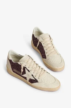Exklusive Sneaker aus gealtertem Leder Ball Star Glitter