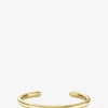 Feiner emaillierter goldener Armreif Ligne Sable Blanc