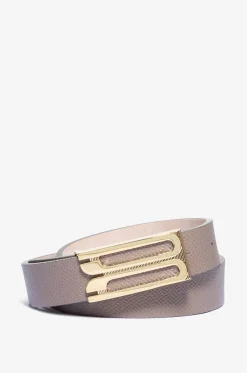 Feiner Gürtel aus genarbtem Leder Frame - 23