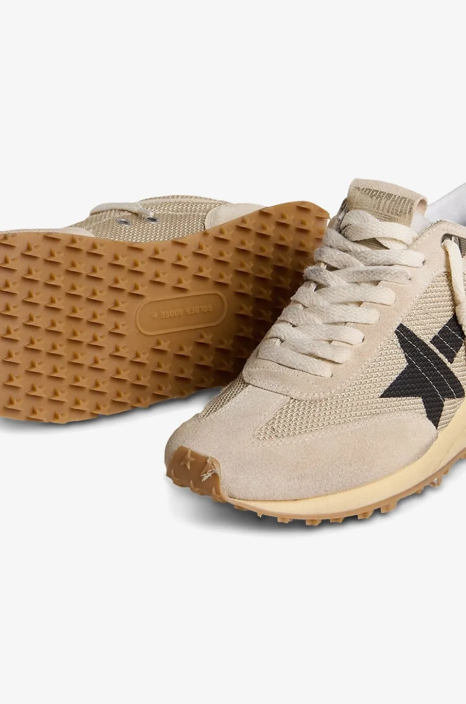 Filigrane Sneakers aus Mesh und Veloursleder Marathon