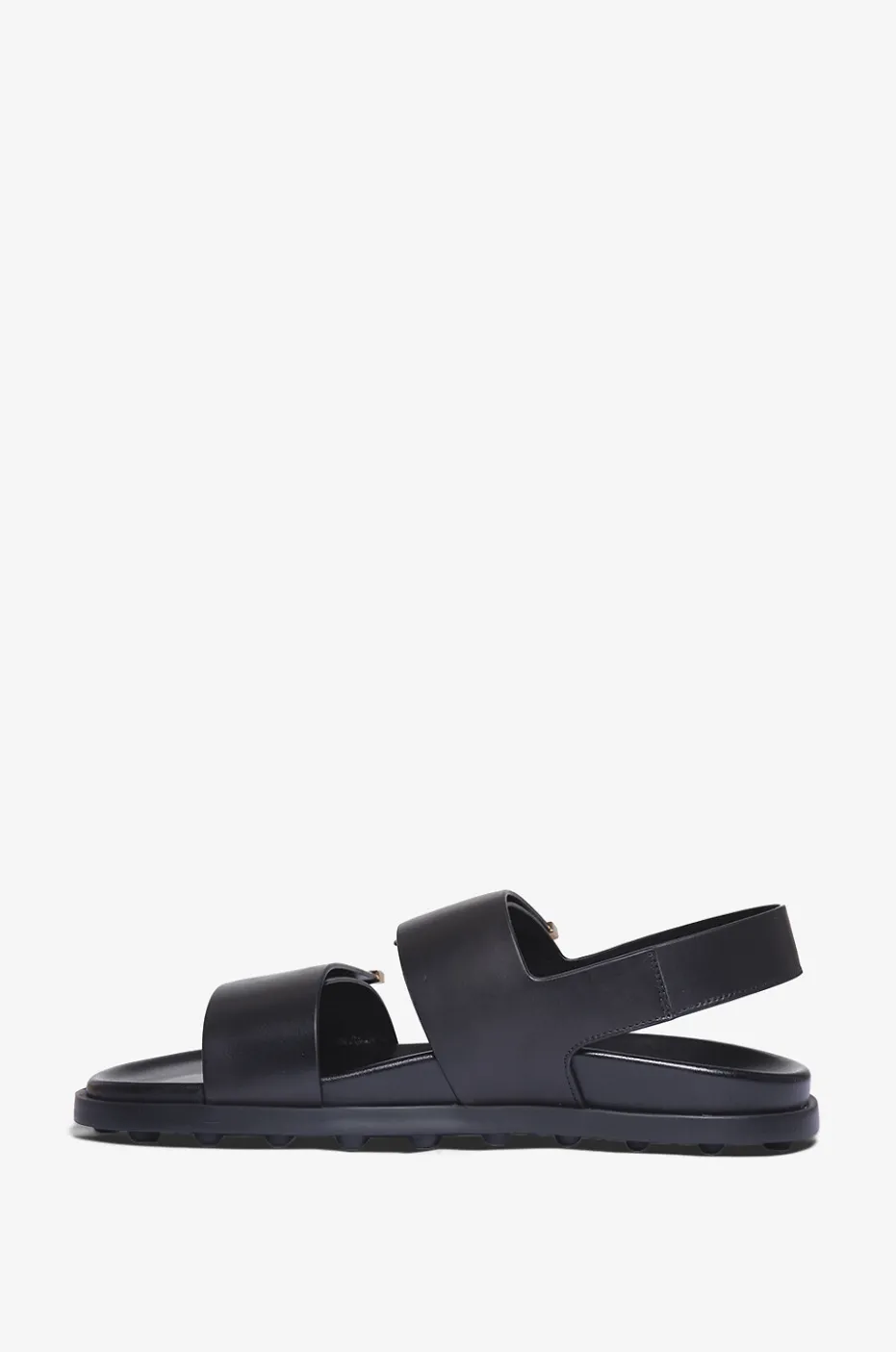 Flache ergonomische Glattledersandalen