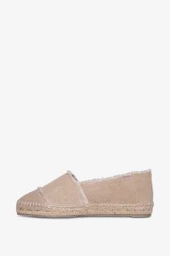 Flache Espadrilles aus ausgefranstem Canvas Kampala