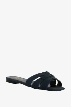 Flache Pantoletten aus Denim Tribute 05