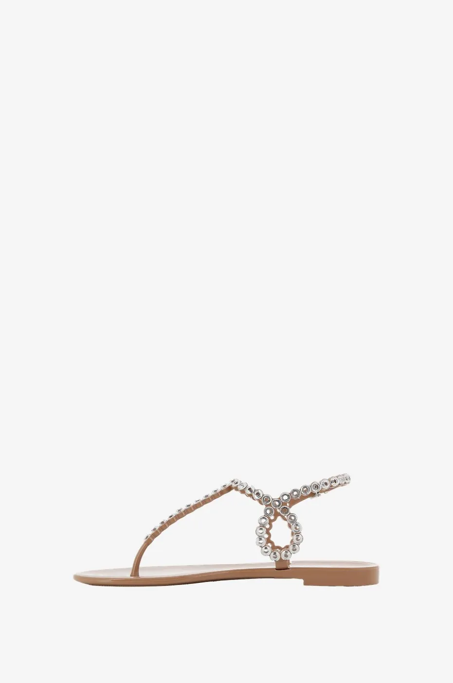 Flache PVC-Sandalen mit Kristallen Almost Bare