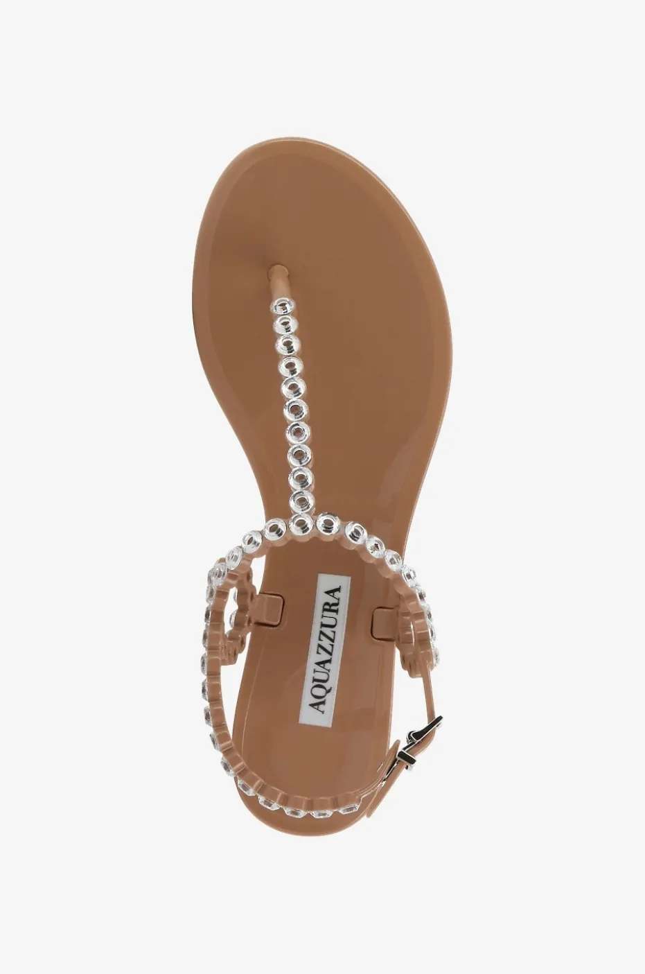 Flache PVC-Sandalen mit Kristallen Almost Bare