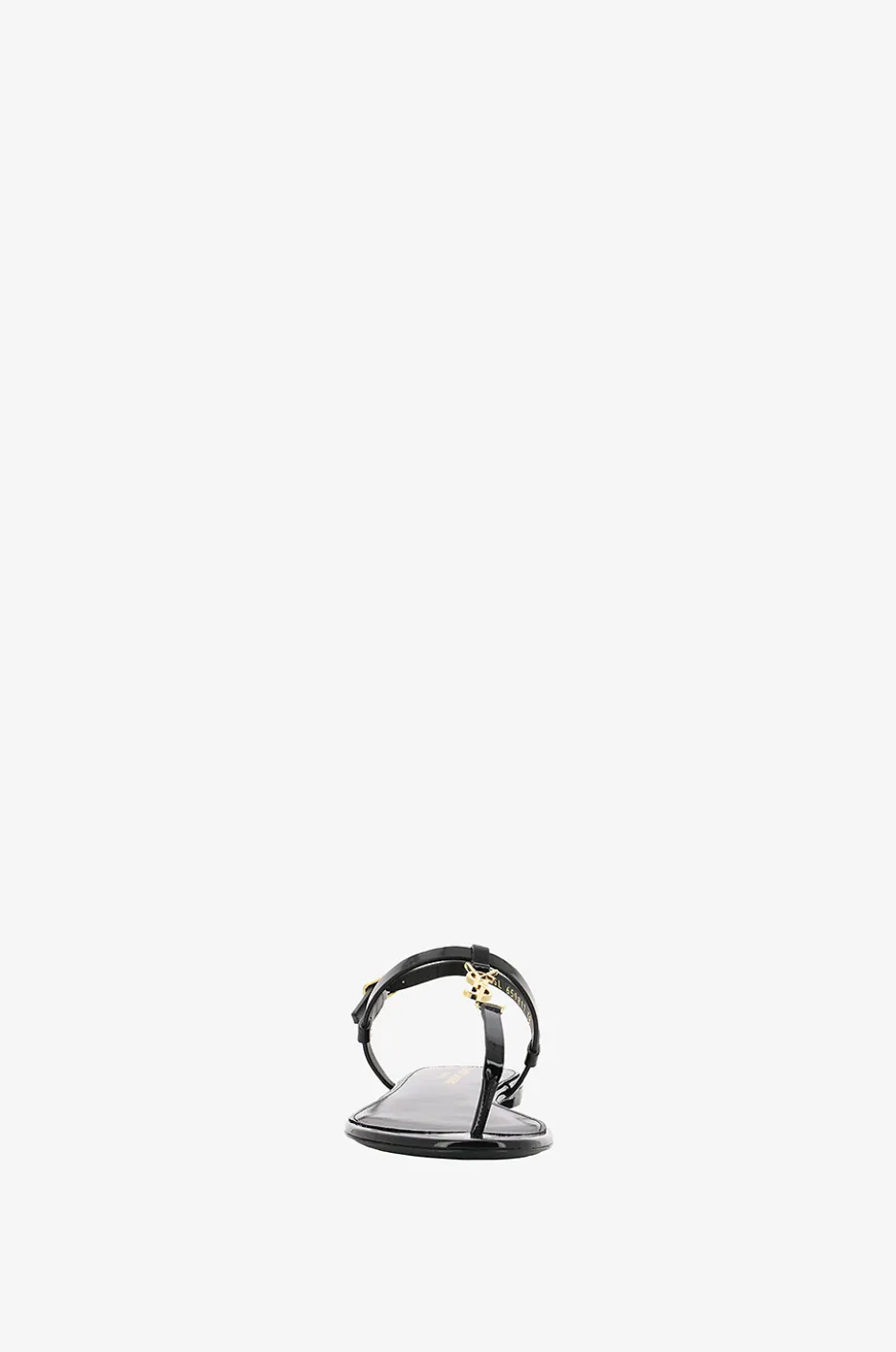 Flache Sandalen aus Lackleder mit Monogramm Cassandra 05