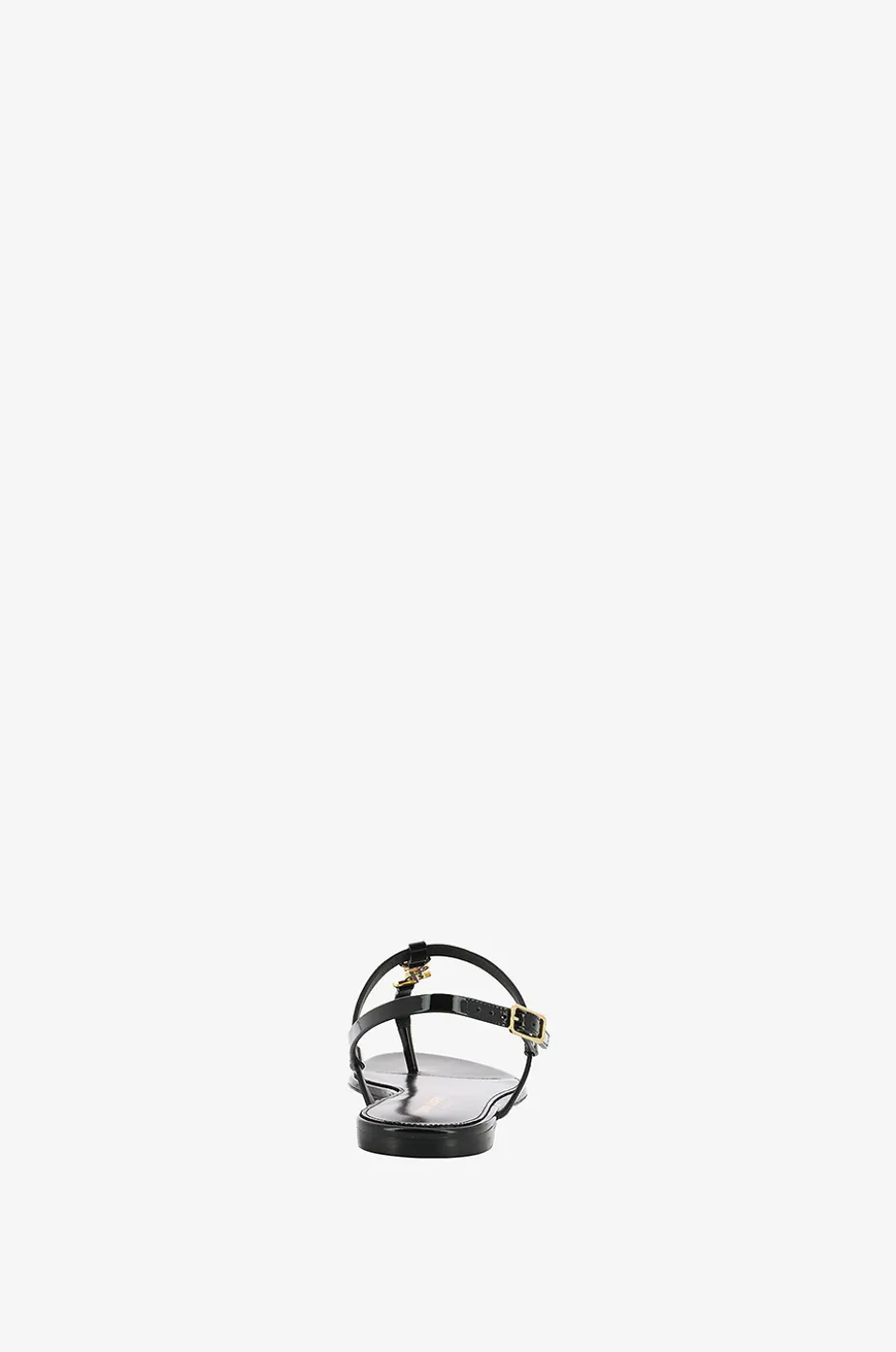Flache Sandalen aus Lackleder mit Monogramm Cassandra 05
