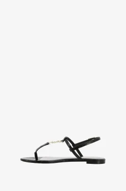 Flache Sandalen aus Leder in Kroko-Optik Cassandra 05