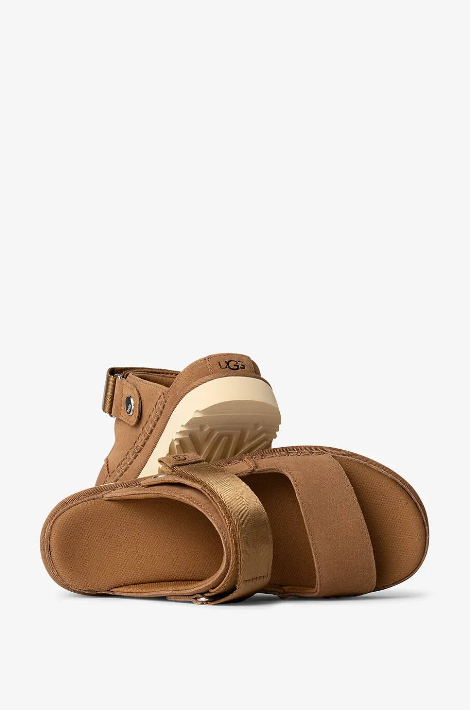 Flache Sandalen aus Leder Goldenstar