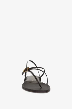 Flache Sandalen aus Leder Starry-Eyed