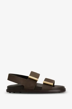 Flache Sandalen aus Wildleder