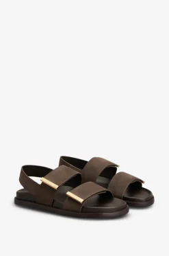 Flache Sandalen aus Wildleder