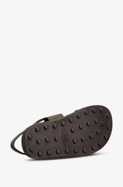 Flache Sandalen aus Wildleder