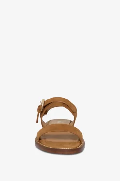 Flache Sandalen aus Wildleder Qi