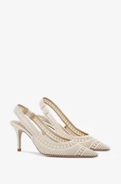 Gehäkelte Slingback-Pumps Trieste 75