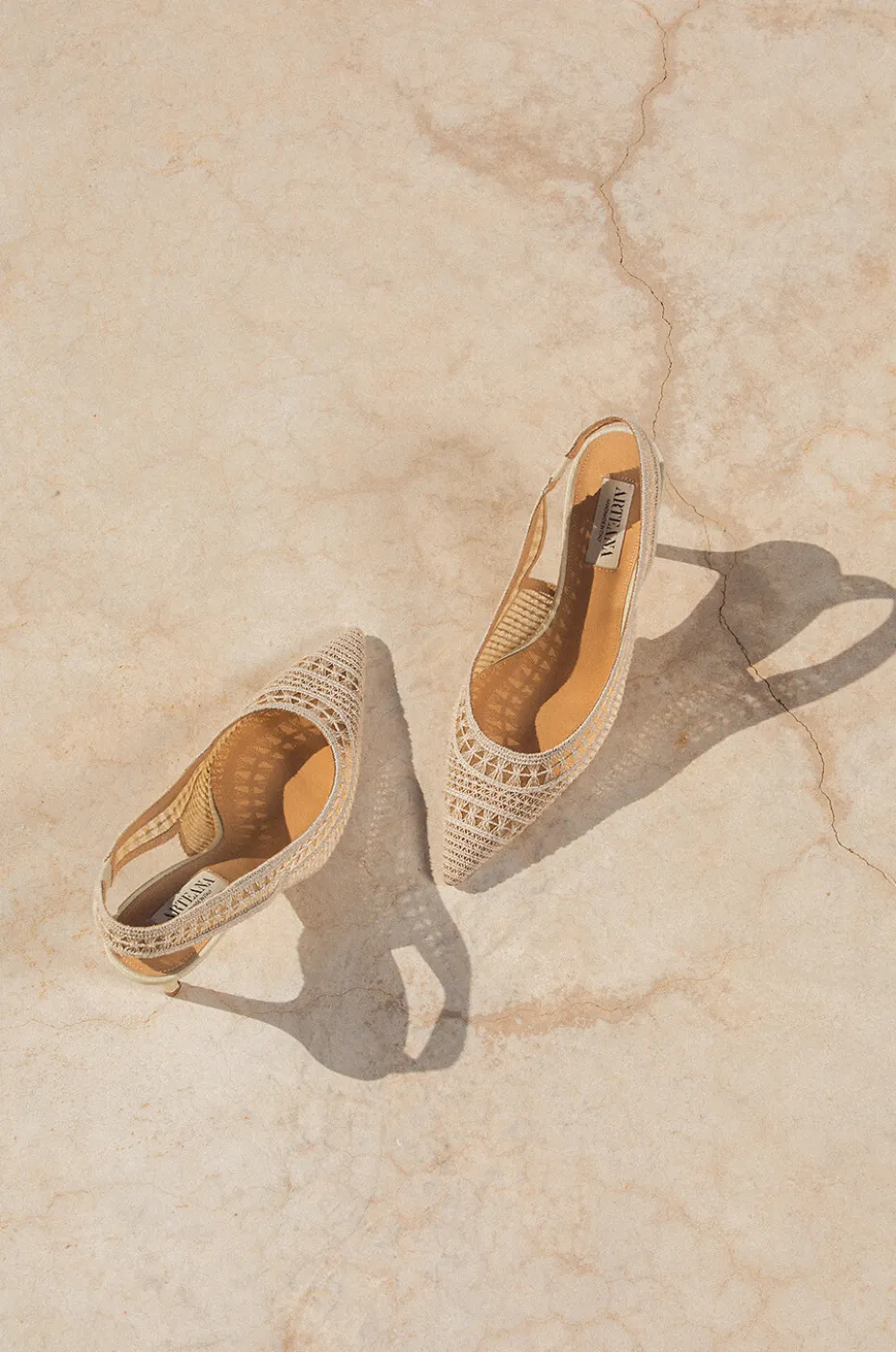 Gehäkelte Slingback-Pumps Trieste 75