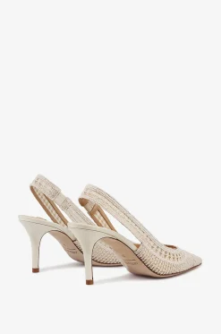 Gehäkelte Slingback-Pumps Trieste 75