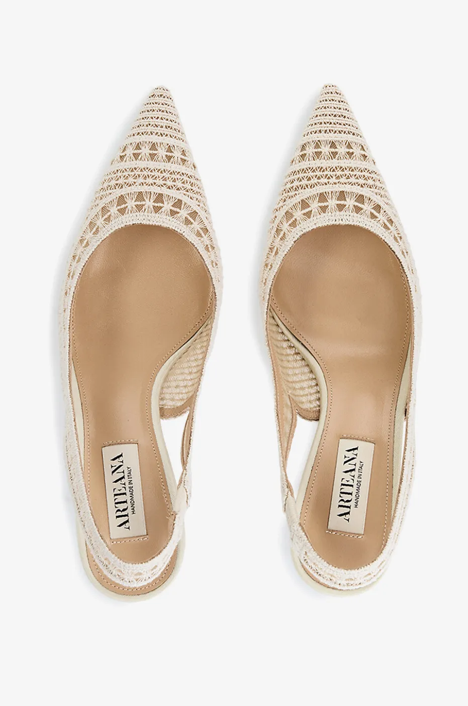 Gehäkelte Slingback-Pumps Trieste 75