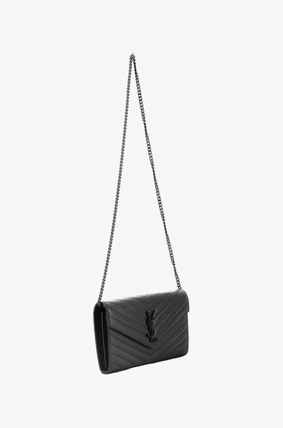 Gesteppte Brieftasche mit Gurt aus Grain-de-Poudre-Leder Monogram