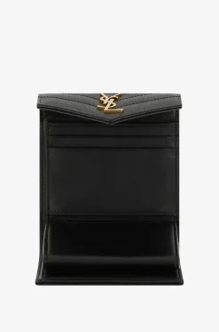 Gesteppte kompakte Lederbrieftasche Cassandre