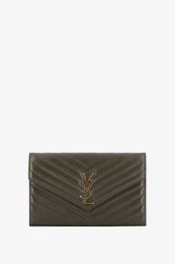 Gesteppte weiche Brieftasche mit Kettengurt Cassandre