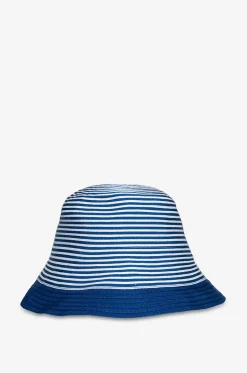 Gestreifter Cloche-Hut aus Grosgrain