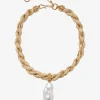 Gezwirbelte Choker-Halskette aus Satin Woven Sandbar