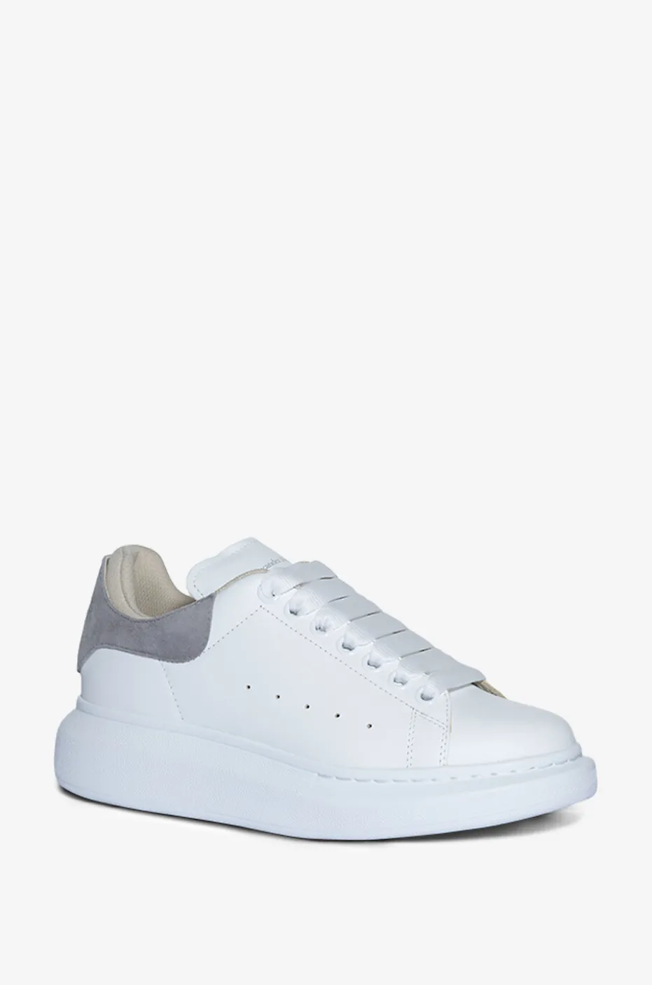 Glatt- und Wildledersneakers mit Meshfutter Oversize