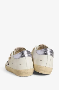 Glattledersneakers mit Glitterstern Super-Star Classic