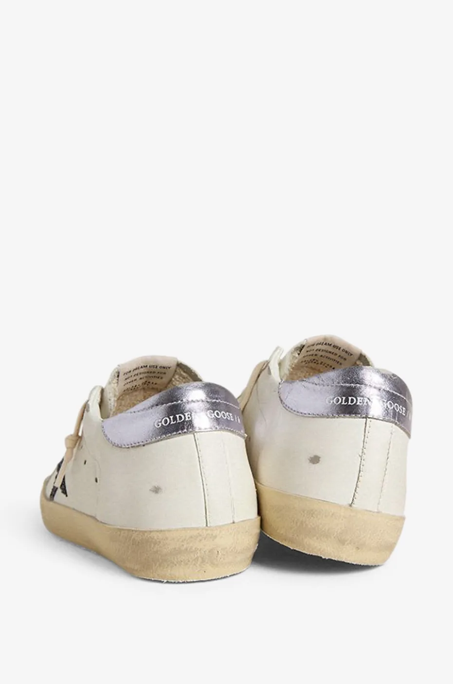 Glattledersneakers mit Glitterstern Super-Star Classic