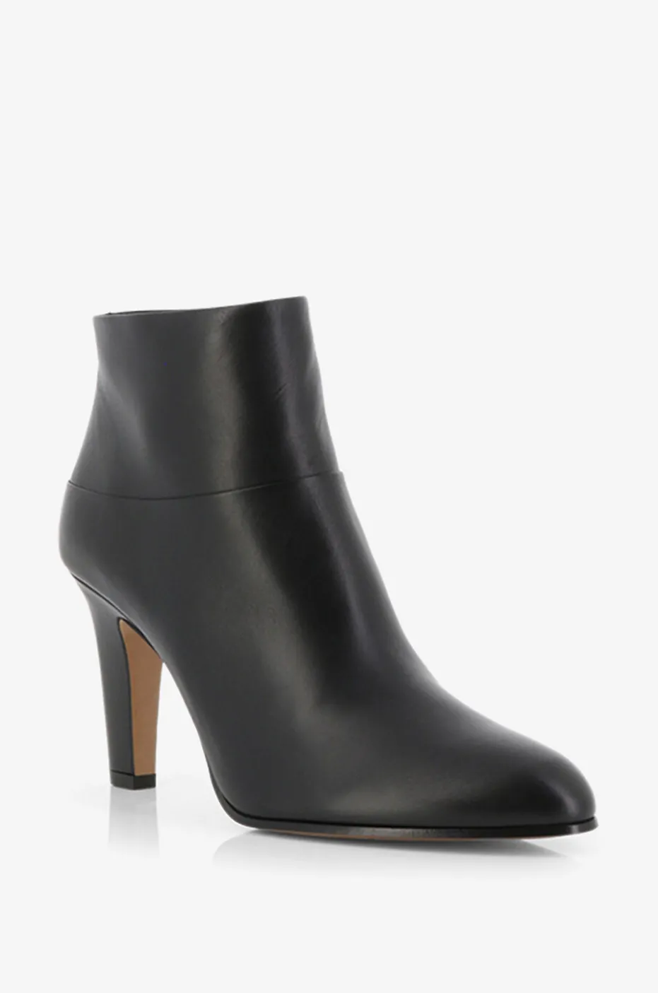 Glattleder-Stiefeletten mit Absatz Eve 90