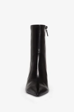 Glattleder-Stiefeletten mit Pfennigabsatz Stuart Power Zip 75