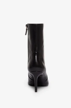 Glattleder-Stiefeletten mit Pfennigabsatz Stuart Power Zip 75