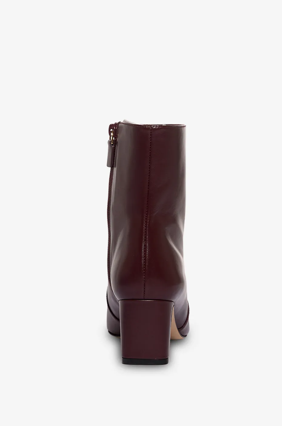 Glattleder-Stiefeletten mit schmalem Blockabsatz Babette 60