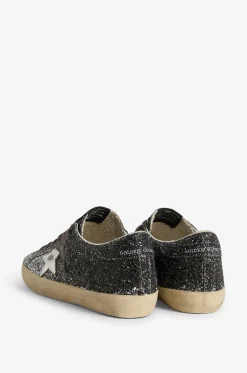 Glitter-bedeckte niedrige Sneakers Super-Star Classic