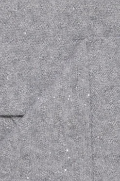Glitzernder dreieckiger flauschiger Strickschal