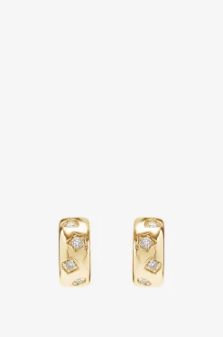 Gold- und Diamantcreolen Diamond Confetti