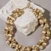 Goldene Choker-Halskette mit Hämatit und Kristallen Nairobi