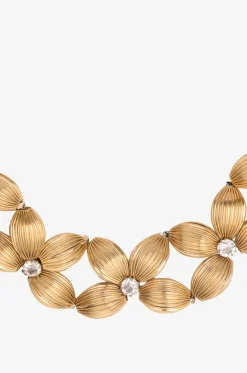 Goldene Choker-Halskette mit Hämatit und Kristallen Nairobi