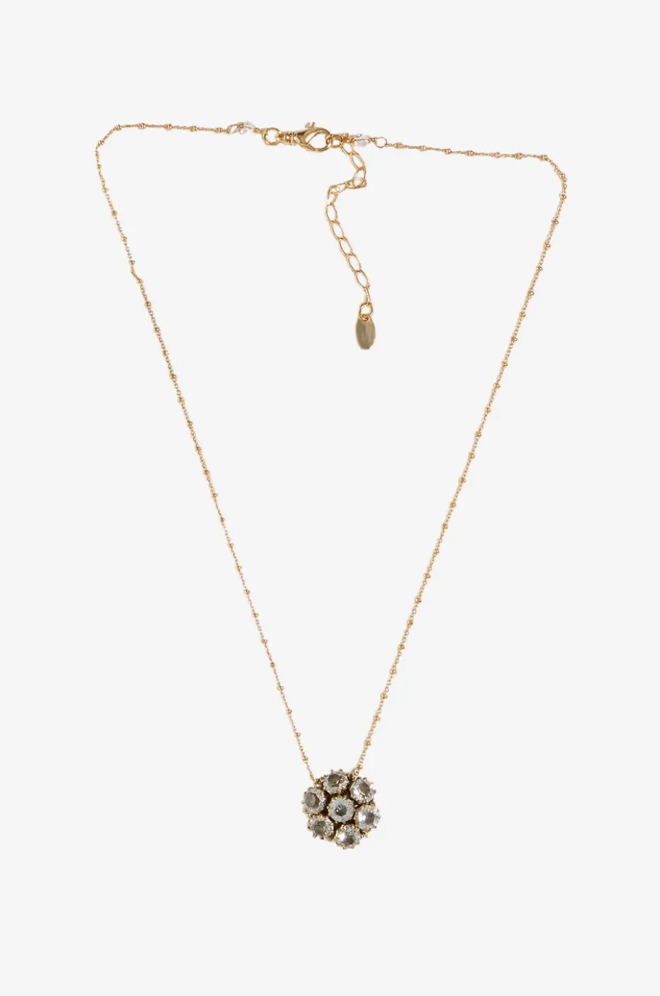 Goldene Halskette mit Kristallen Pizzo