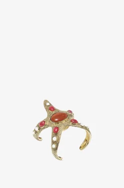 Goldene Manschette mit Steinen Étoile de Mer
