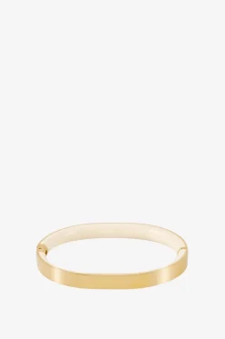 Goldener emaillierter Armreif Saturne Blanc Sable