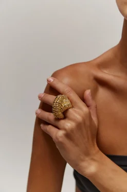 Goldener gezwirbelter Ring Totem