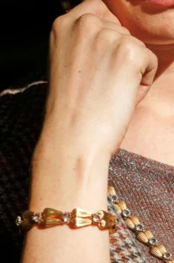 Goldenes Armband mit Kristallen Ombra