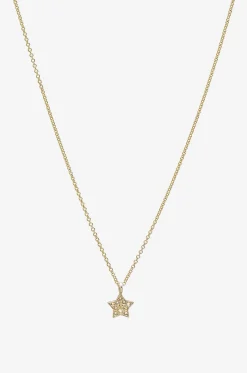 Goldhalskette mit Anhänger Mini Yellow Sapphire Star