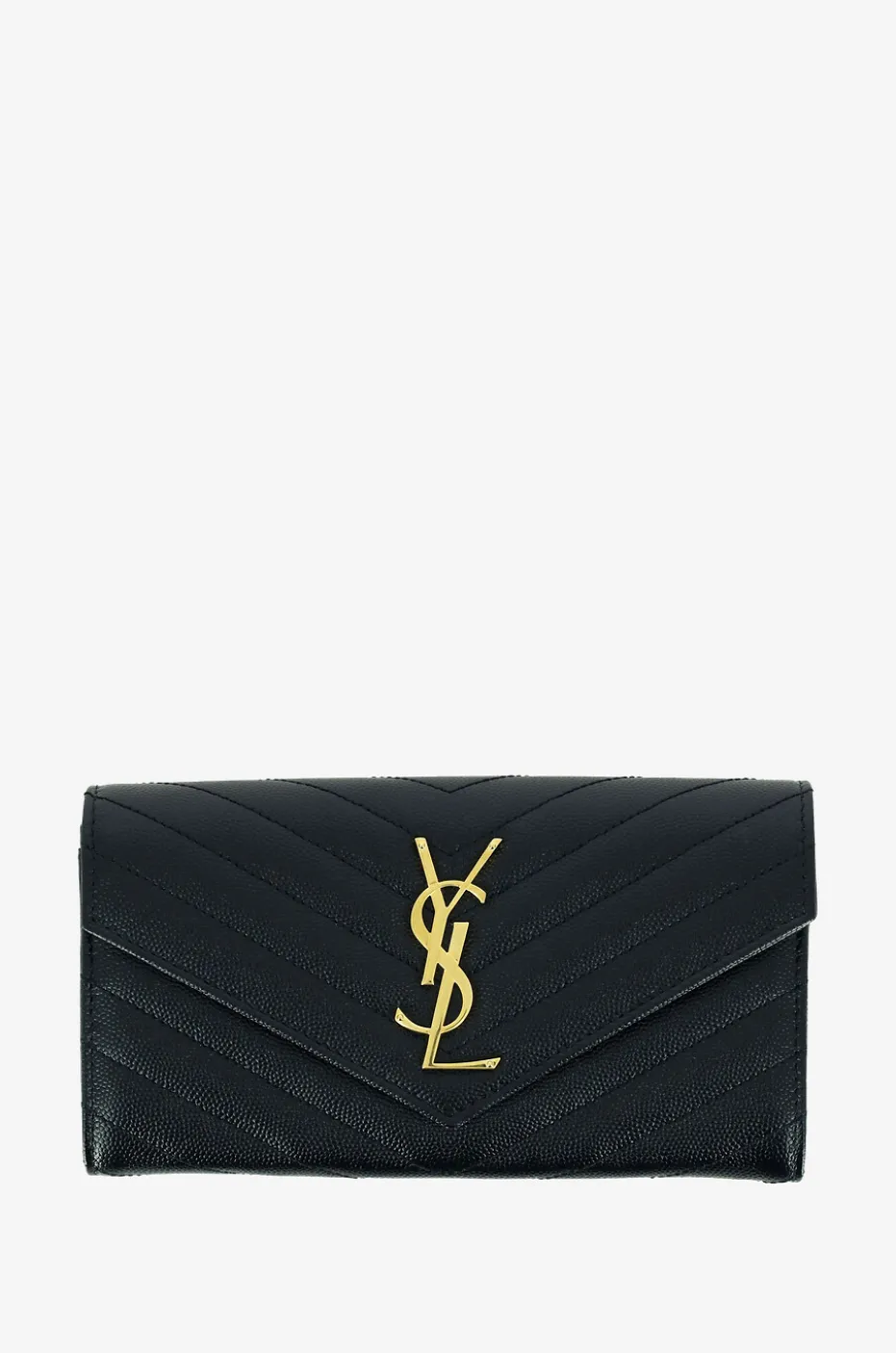 Grosse Brieftasche aus Grain-de-Poudre-Leder Monogram