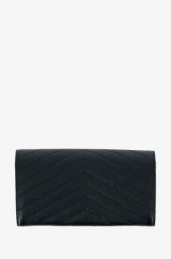 Grosse Brieftasche aus Grain-de-Poudre-Leder Monogram