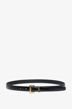 Gürtel aus Leder in Krokodiloptik Cassandre 20 mm