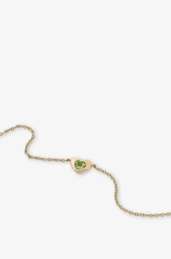 Halskette aus Gelbgold und Peridot Mini True Love