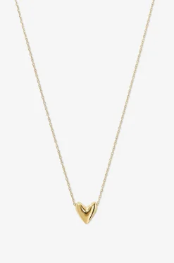 Halskette aus goldenem Silber Roscida Heart